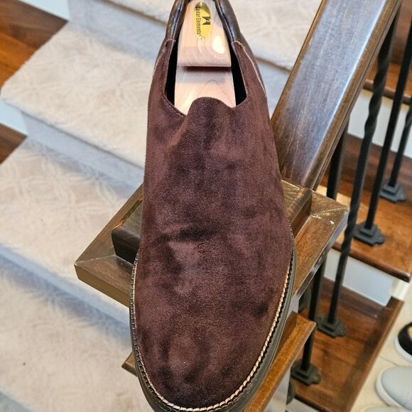 Donald Pliner Men's Erling Soft Suede Slip On Shoes, Brown, Sz 13 - Picture 10 of 16